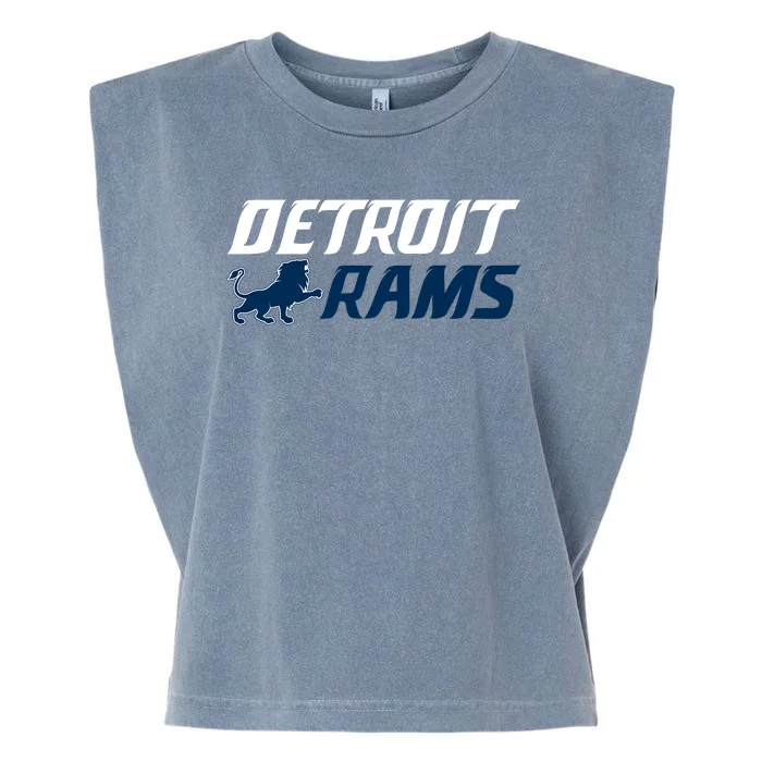 Detroit Rams Lion Garment-Dyed Women's Muscle Tee