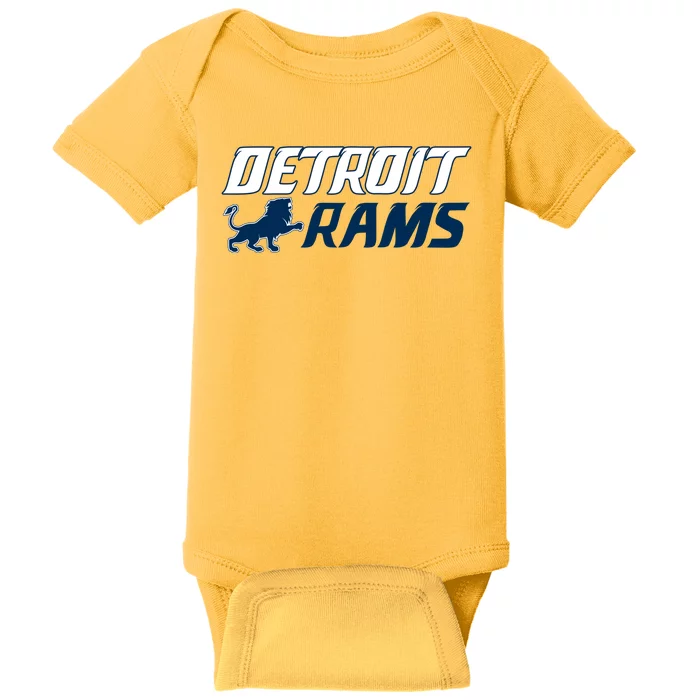 Detroit Rams Lion Baby Bodysuit