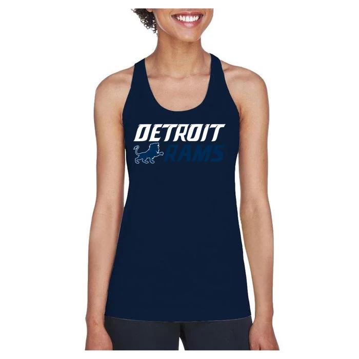 Detroit Rams Lion Women's Racerback Tank