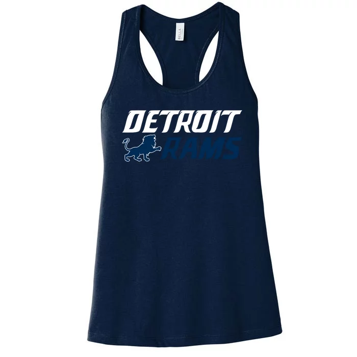 Detroit Rams Lion Women's Racerback Tank