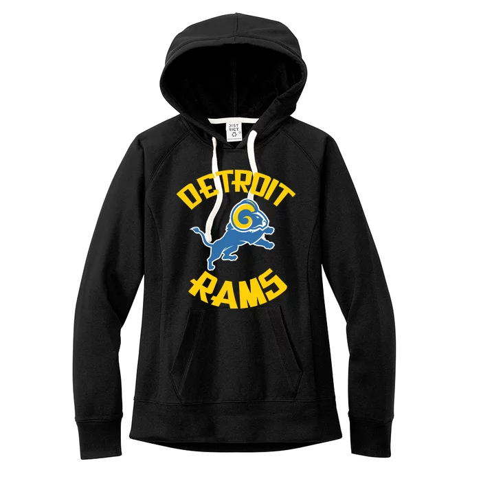 Detroit Rams Logo Women's Fleece Hoodie