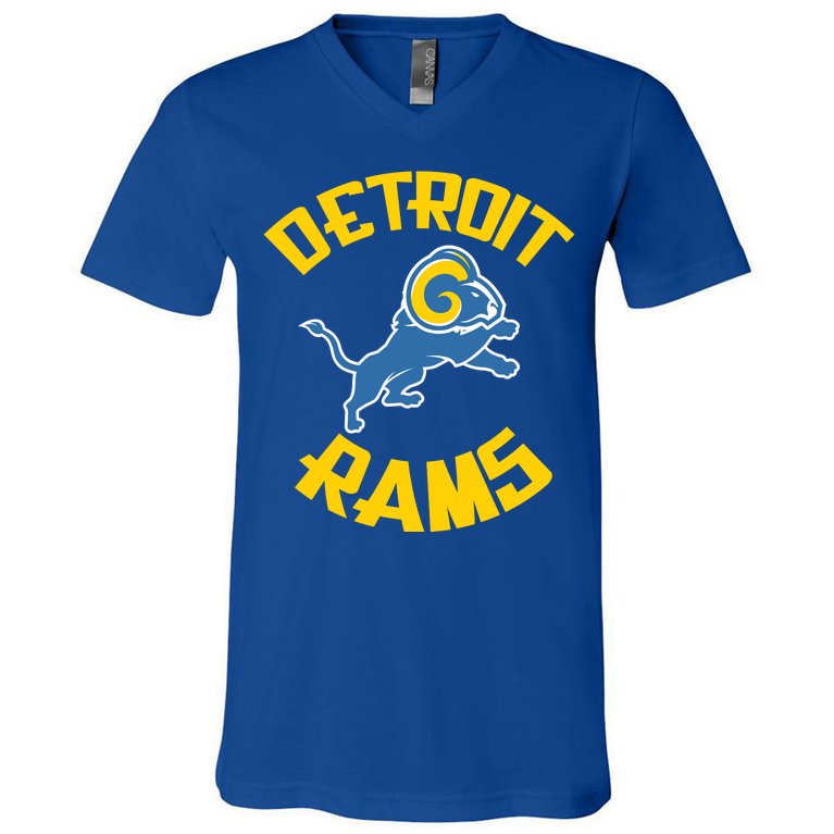 Detroit Rams Logo V-Neck T-Shirt