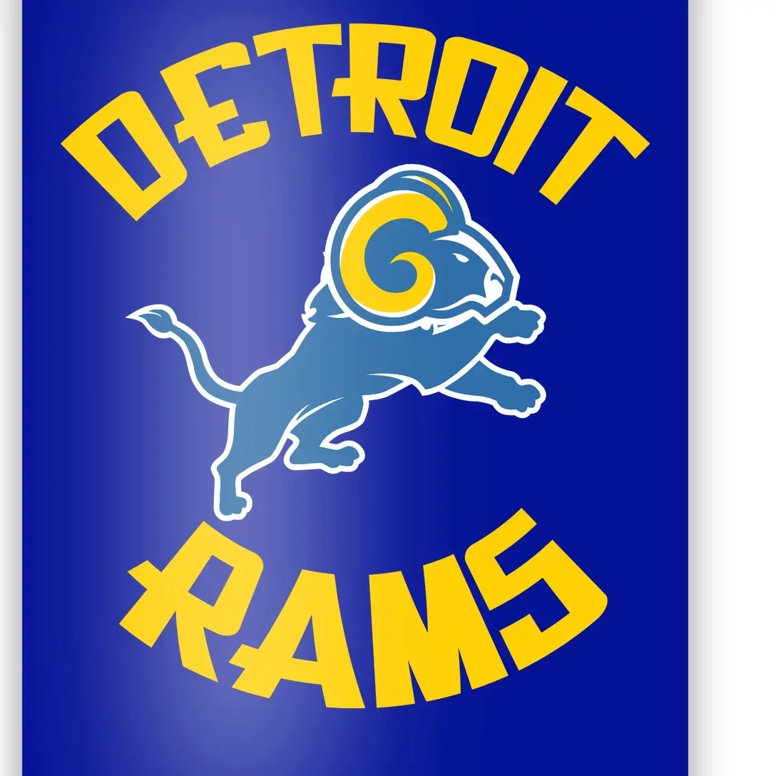 Detroit Rams Logo Poster