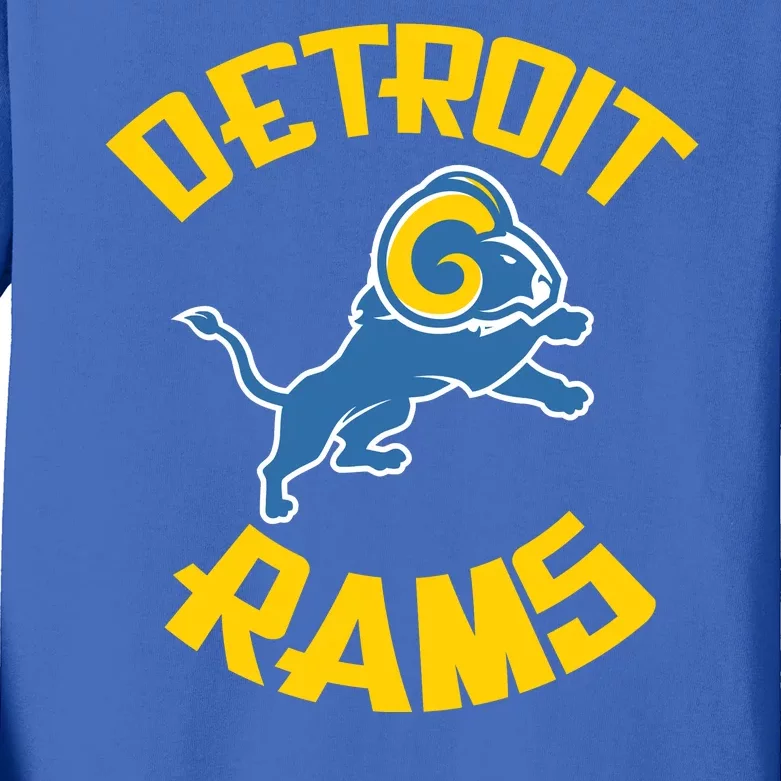 Detroit Rams Logo Kids Long Sleeve Shirt