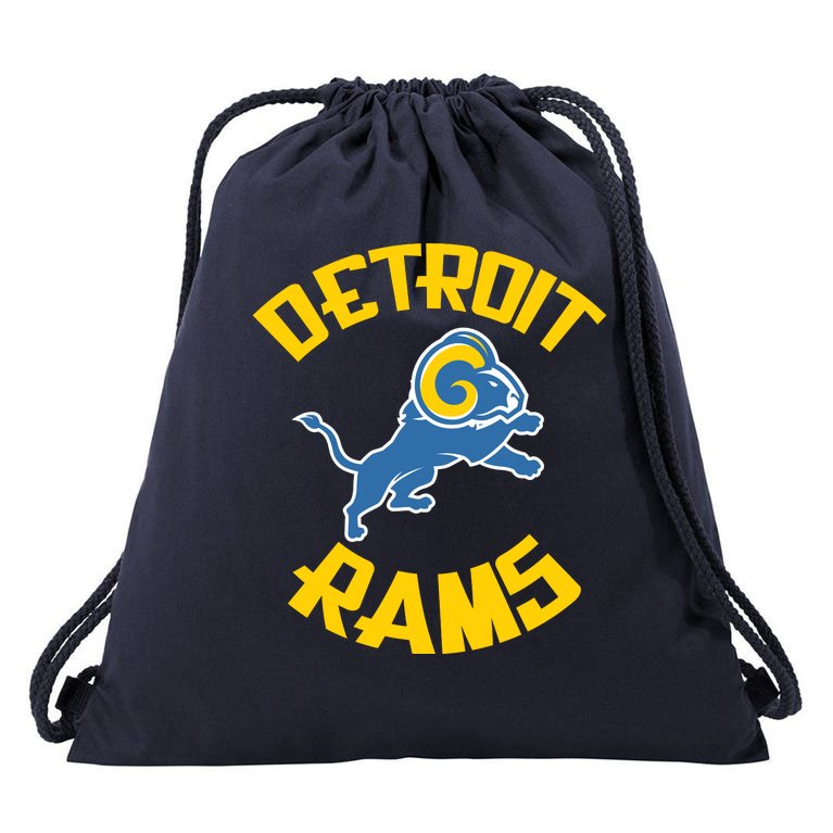 Detroit Rams Logo Drawstring Bag