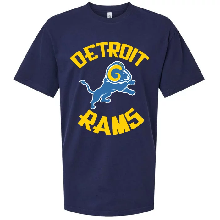 Detroit Rams Logo Sueded Cloud Jersey T-Shirt