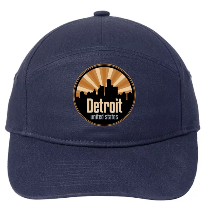 Detroit Record Label Skyline Symbol 7-Panel Snapback Hat