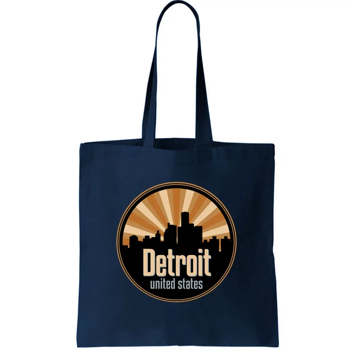 Detroit Record Label Skyline Symbol Tote Bag