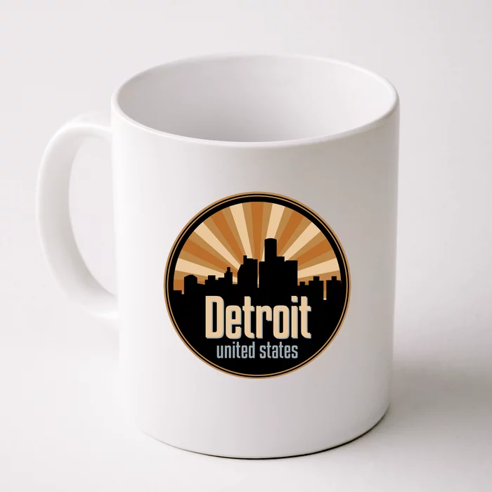 Detroit Record Label Skyline Symbol Front & Back Coffee Mug