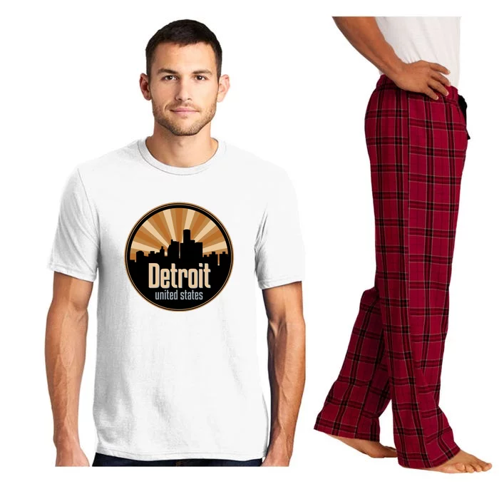 Detroit Record Label Skyline Symbol Pajama Set