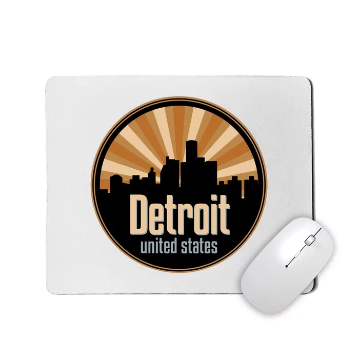 Detroit Record Label Skyline Symbol Mousepad