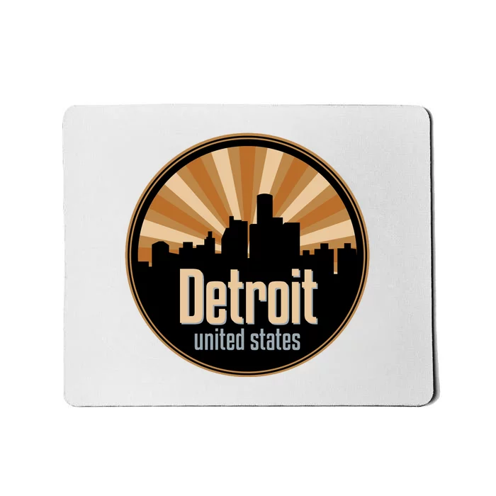 Detroit Record Label Skyline Symbol Mousepad