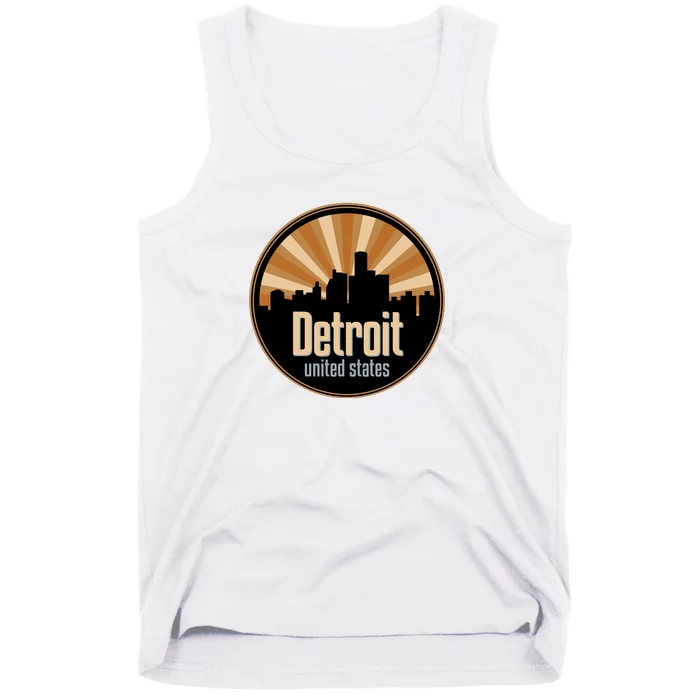 Detroit Record Label Skyline Symbol Tank Top