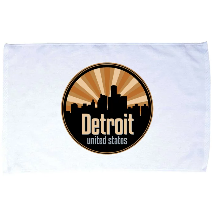 Detroit Record Label Skyline Symbol Microfiber Hand Towel