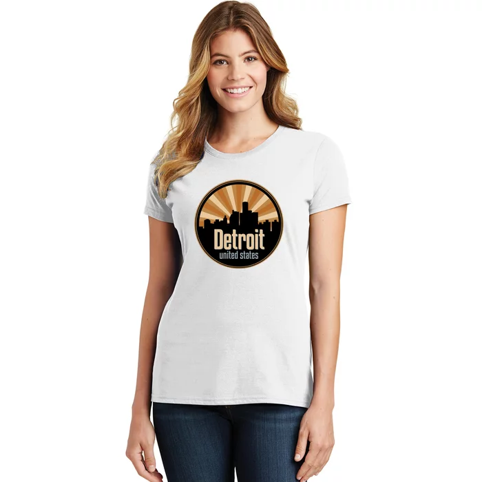 Detroit Record Label Skyline Symbol Women's T-Shirt