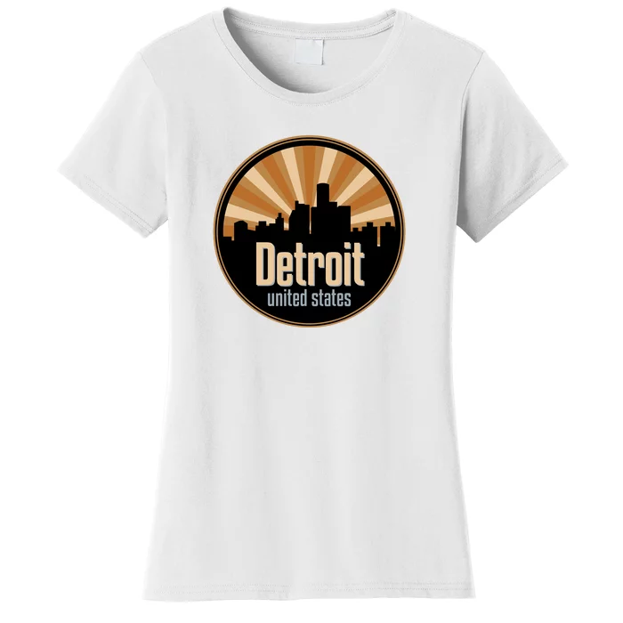 Detroit Record Label Skyline Symbol Women's T-Shirt