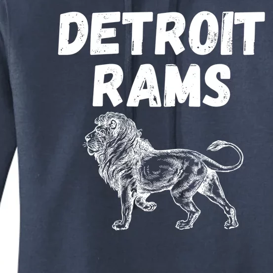 Detroit Rams Lion Women's Pullover Hoodie