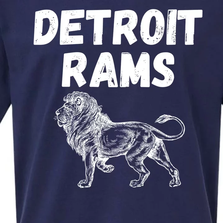 Detroit Rams Lion Sueded Cloud Jersey T-Shirt