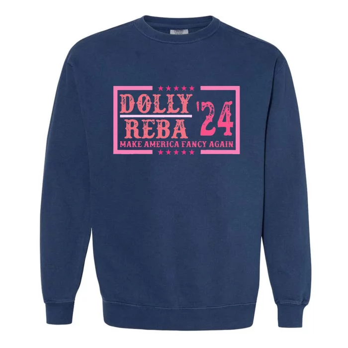 Dolly Reba24 Make America Fancy Again Cowboy Garment-Dyed Sweatshirt