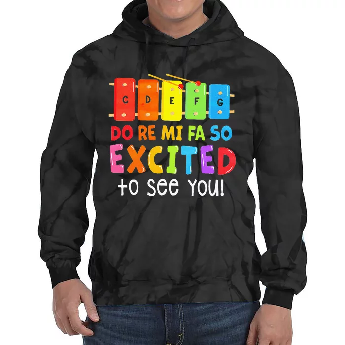 Do Re Mi Fa So Excited To See You Music Teacher Tie Dye Hoodie