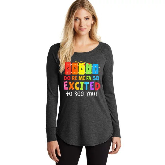 Do Re Mi Fa So Excited To See You Music Teacher Women's Perfect Tri Tunic Long Sleeve Shirt