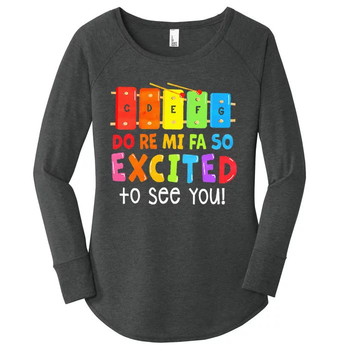 Do Re Mi Fa So Excited To See You Music Teacher Women's Perfect Tri Tunic Long Sleeve Shirt