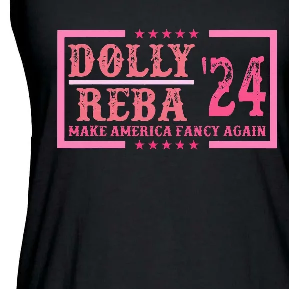 Dolly Reba24 Make America Fancy Again Cowboy Ladies Essential Flowy Tank