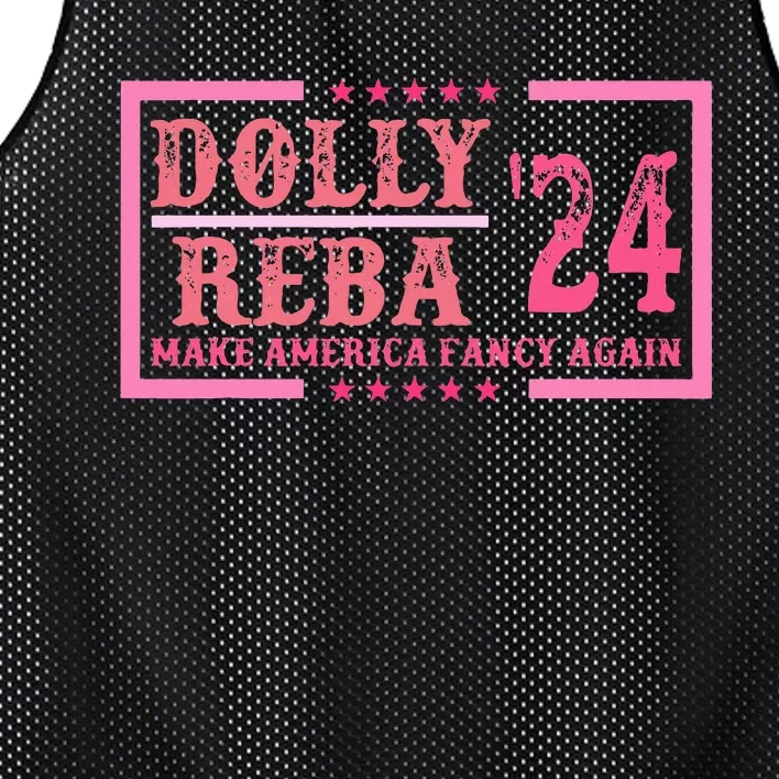 Dolly Reba24 Make America Fancy Again Cowboy Mesh Reversible Basketball Jersey Tank