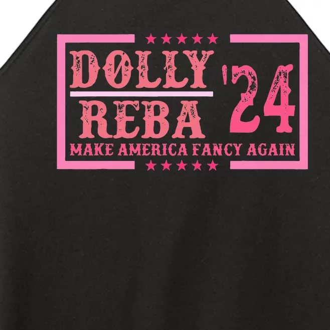 Dolly Reba24 Make America Fancy Again Cowboy Women’s Perfect Tri Rocker Tank