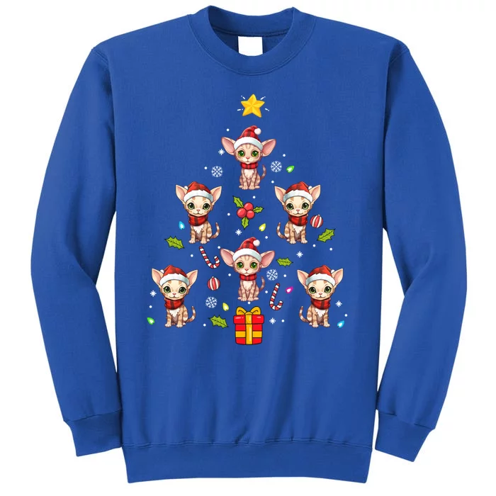 Devon Rex Merry Christmas Tree Ornat Gift Tall Sweatshirt