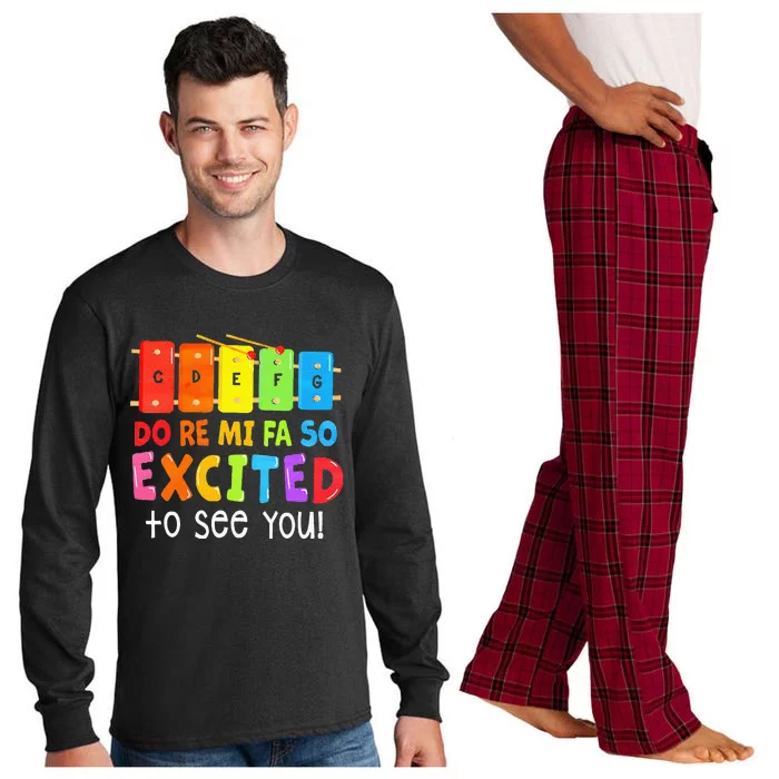 Do Re Mi Fa So Excited To See You Music Teacher Long Sleeve Pajama Set