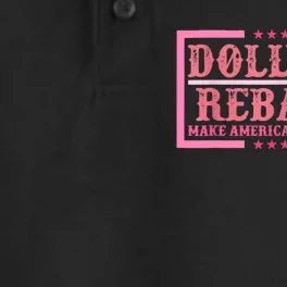 Dolly Reba24 Make America Fancy Again Cowboy Dry Zone Grid Performance Polo