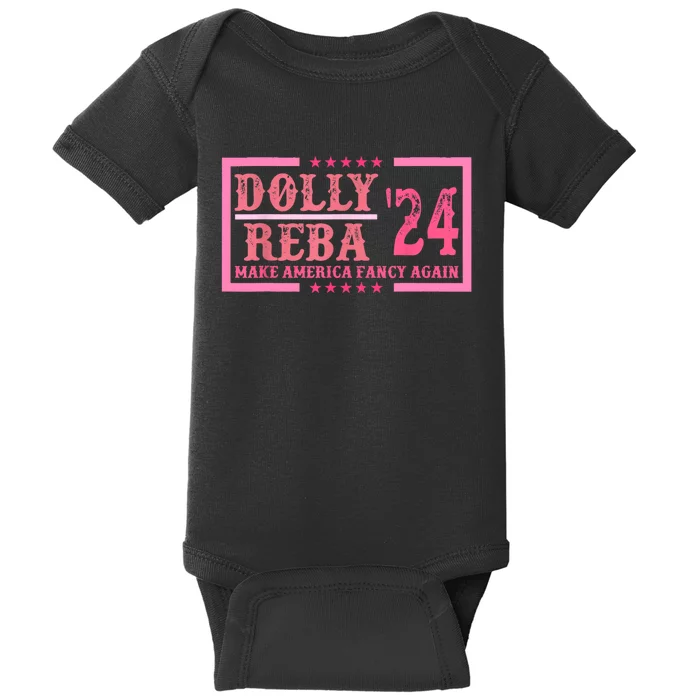 Dolly Reba24 Make America Fancy Again Cowboy Baby Bodysuit