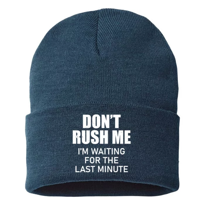 Don't Rush Me I'm Waiting For The Last Minute Sustainable Knit Beanie