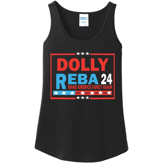 Dolly Reba Make America Fancy Again Ladies Essential Tank