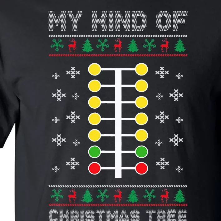 Drag Racing My Kind of Christmas Tree Drag Racer Xmas Tall T-Shirt