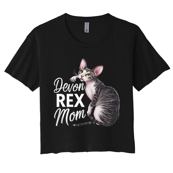 Devon Rex Mom Women's Crop Top Tee