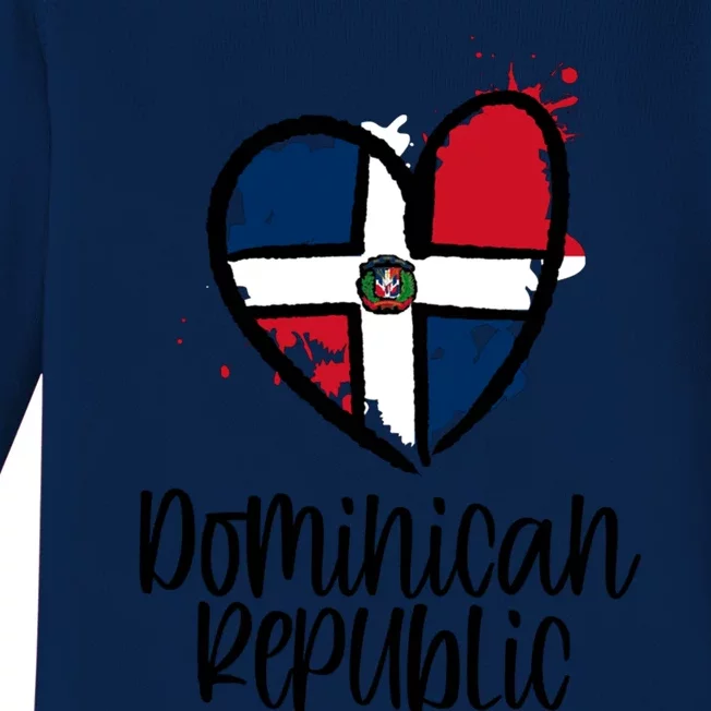 Dominican Republic Northern America Spanish Dominican Gift Baby Long Sleeve Bodysuit