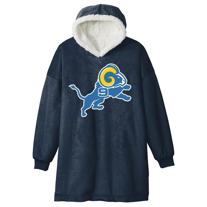 Detroit Rams Number 9 Hooded Wearable Blanket