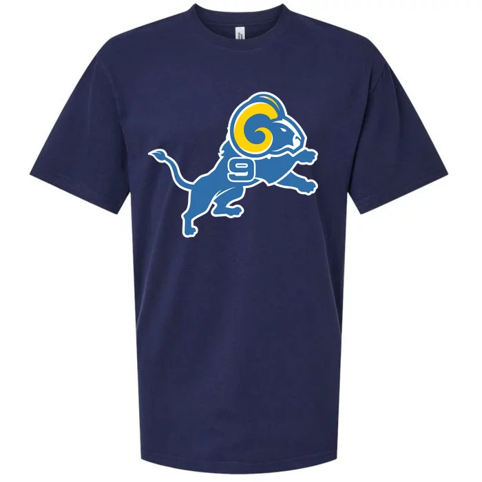 Detroit Rams Number 9 Sueded Cloud Jersey T-Shirt