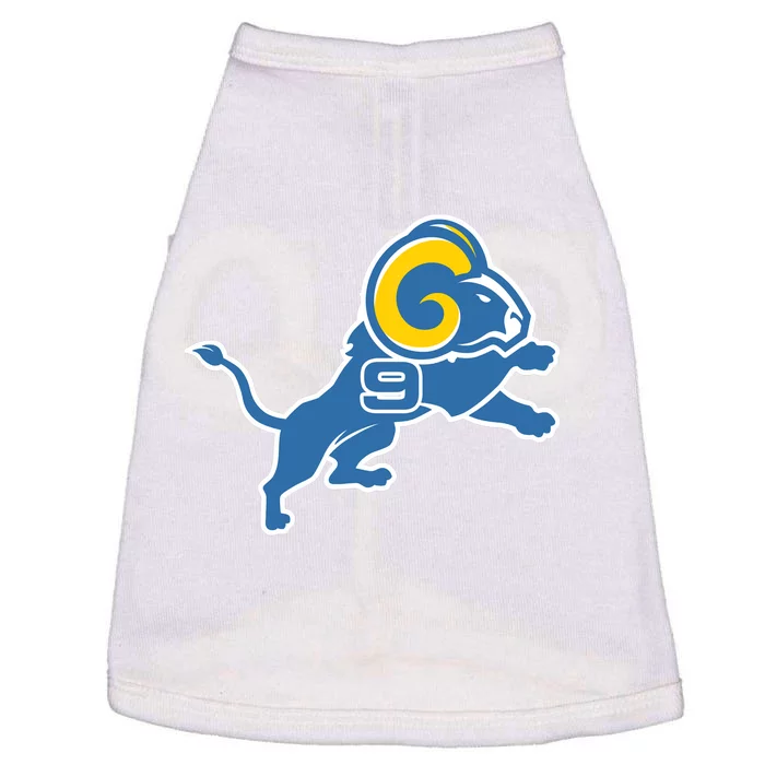 Detroit Rams Number 9 Doggie Tank