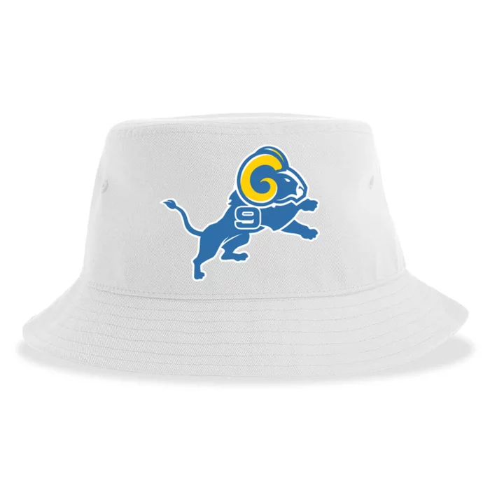 Detroit Rams Number 9 Sustainable Bucket Hat