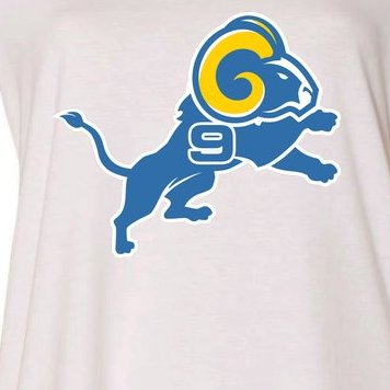 Detroit Rams Number 9 Women's Plus Size T-Shirt