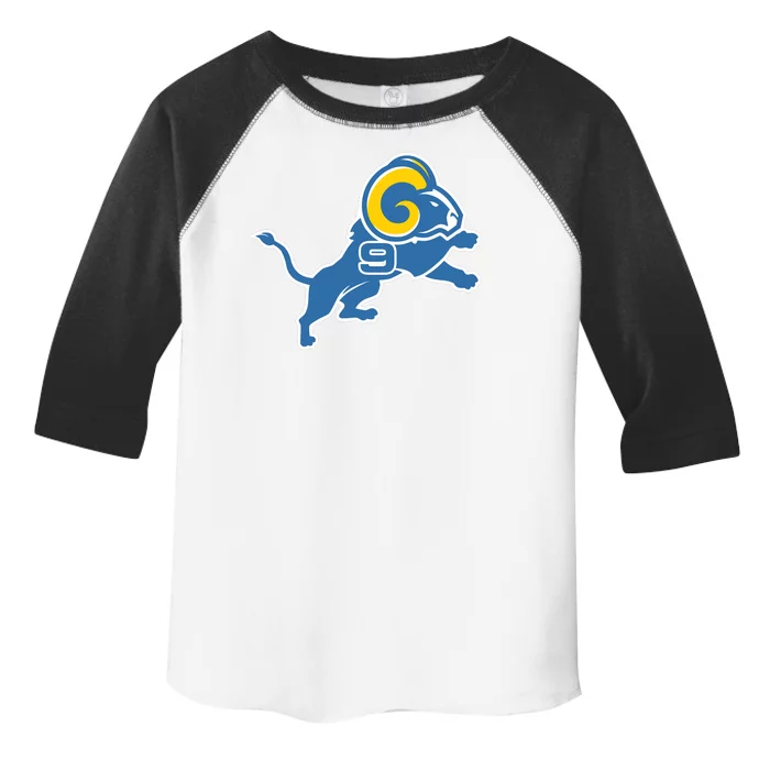 Detroit Rams Number 9 Toddler Fine Jersey T-Shirt