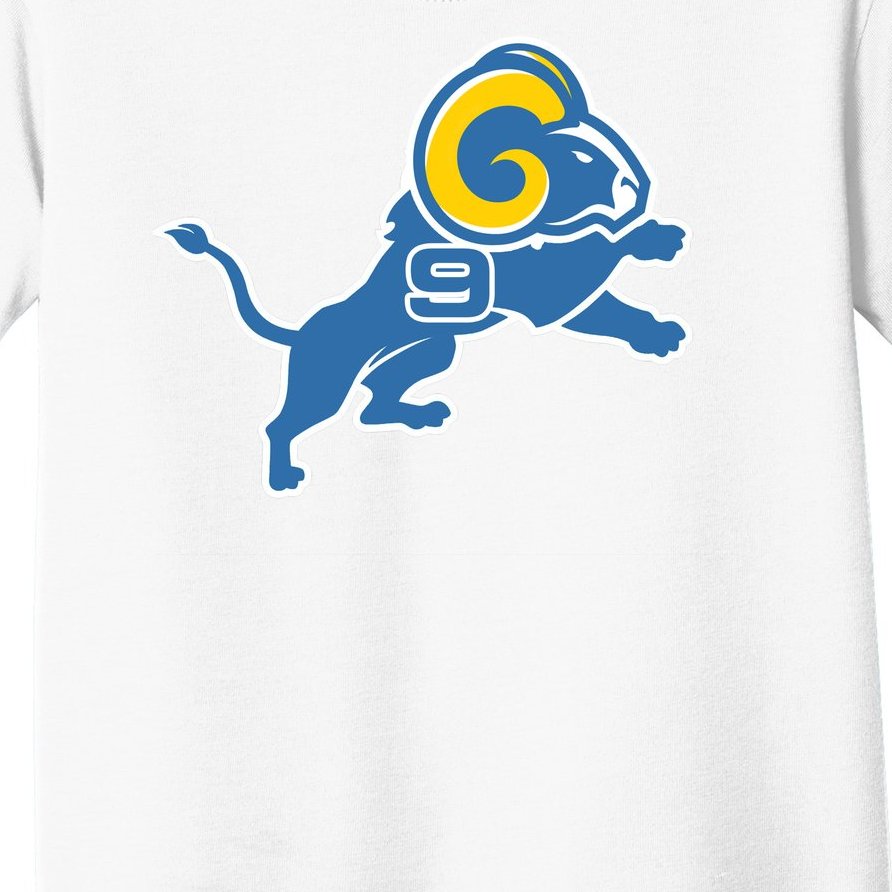 Detroit Rams Number 9 Toddler T-Shirt