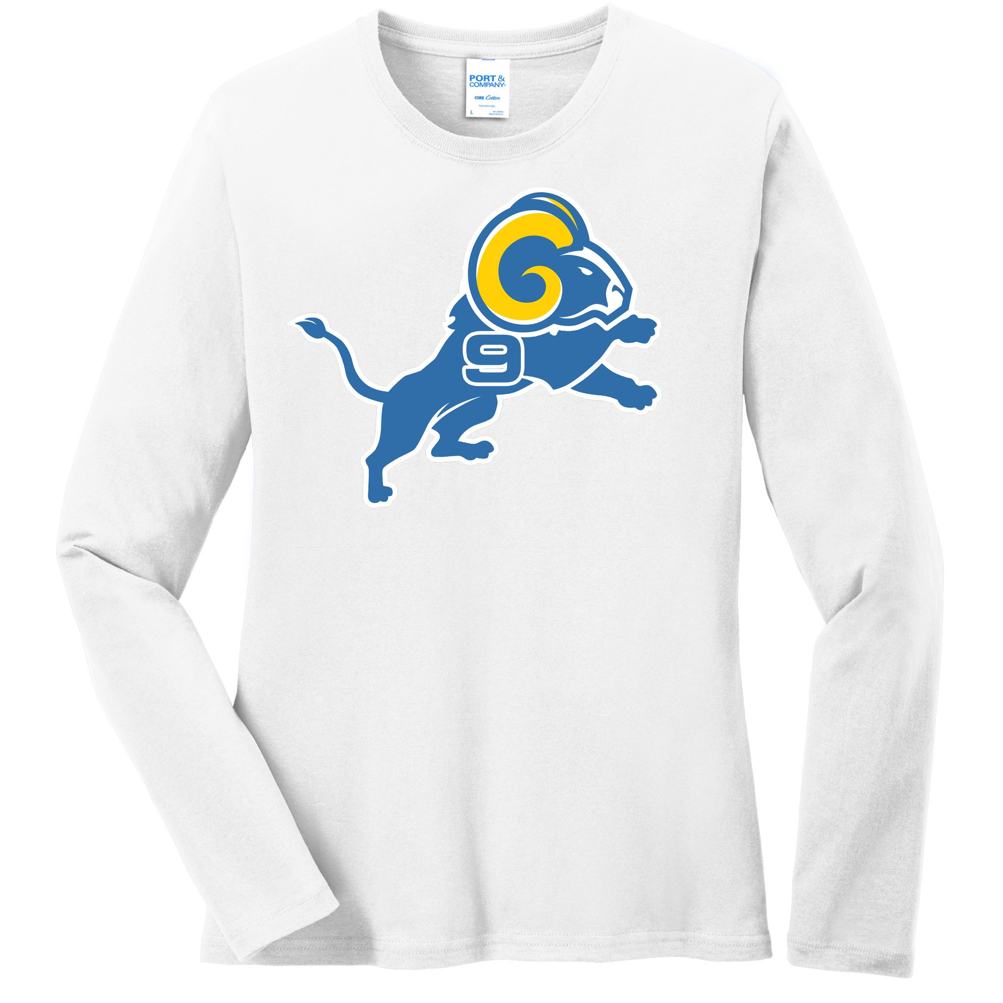 TeeShirtPalace Detroit Rams Logo T-Shirt