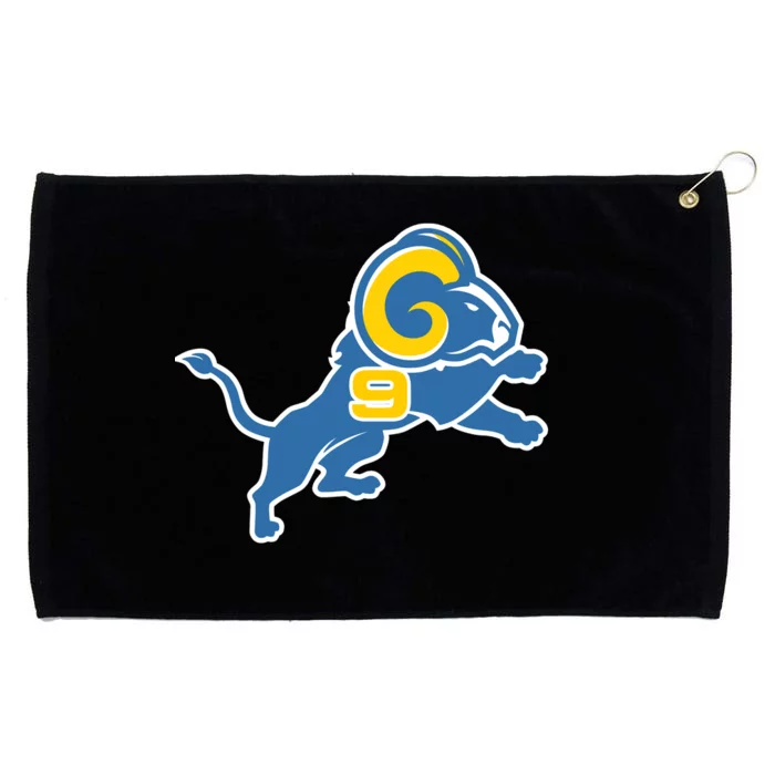 Detroit Rams Number 9 Grommeted Golf Towel