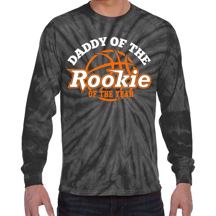 Dad Rookie Of The Year Basketball,Daddy Of The Rookie Tie-Dye Long Sleeve Shirt