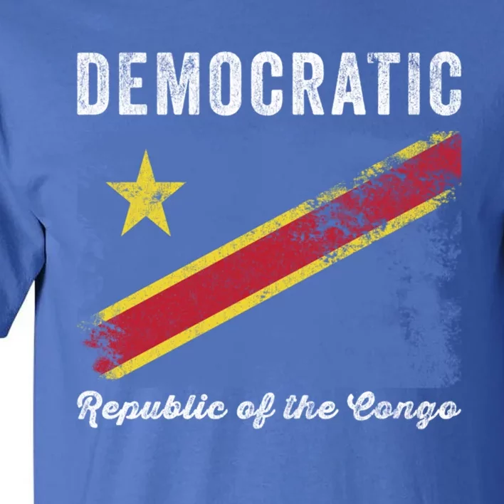 Democratic Republic Of The Congo Flag Distressed Great Gift Tall T-Shirt