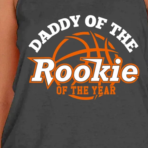 Dad Rookie Of The Year Basketball Shirt,Daddy Of The Rookie Women's Knotted Racerback Tank